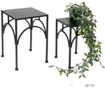 DanDiBo Blumenhocker Metall Schwarz Eckig Blumenst&auml;nder Beistelltisch 96449...
