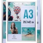 Exacompta 83758D 12x Fotorahmen A3, Aluminium, Exacryl - Kristall