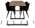 IncaNABL Essgruppe Esstisch Ausziehbarer Tisch L&auml;nge cm 160 / 200 El Holz...