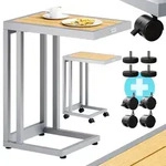 CASARIA&reg; Beistelltisch C-Form 50x40x66cm Natur