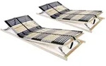 vidaXL Lattenroste 2 Stk. mit 42 Latten 7 Zonen 90 x 200 cm