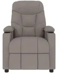 vidaXL Massagesessel Taupe Stoff