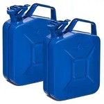 BW&reg; Kraftstoffkanister Metall Benzinkanister 2x 5 Liter - Blau - RAL 5005 -