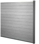 Mendler WPC-Sichtschutz Sarthe, Windschutz Zaun, WPC-Pfosten ~...