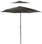 DELUKE Sonnenschirm THOMAS &radic;&ograve; 300cm 6 Streben Anthrazit Polyester Gartenschirm