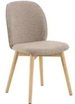 Ebuy24 Cindy Esszimmerstuhl Boucl&eacute; beige. 2er Set