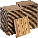 tectake Terrassenfliesen Tabula 4er Lamellen - 40er Set braun