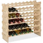 Relaxdays Weinregal, f&uuml;r 48 Weinflaschen, stapelbares Flaschenregal, HxBxT 73...