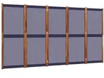 vidaXL 5-tlg. Paravent Dunkelblau 350x180 cm