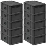 PROREGAL SuperSparSet 10x Eurobox NextGen Portable, HxBxT 23,5x40x60cm, 44...