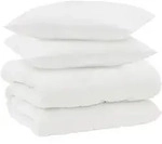 vidaXL Winterbettdecke mit Kissen 3 pcs Wei&szlig; Mikrofaser