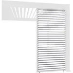 Weide Horizontale Lamellenwand f&uuml;r Weide Pergola | wei&szlig; | aus Aluminium