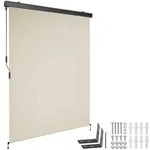 tectake Senkrechtmarkise Eloise mit 2 Wandhaltern - 140 x 250 cm beige