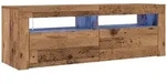vidaXL TV-Schrank mit LED Altholz-Optik 120x35x40 cm Holzwerkstoff