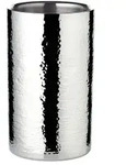 Flaschenk&uuml;hler Nebraska (H&ouml;he 20 cm, &Oslash; 12 cm), fein geh&auml;mmert, Edelstahl