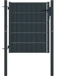 vidaXL Zauntor PVC und Stahl 100x81 cm Anthrazit