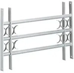 Relaxdays Fenstergitter Einbruchschutz, ausziehbar, f&uuml;r au&szlig;en, Stahl, 450 x