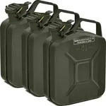 BW&reg; Kraftstoffkanister Metall Benzinkanister 3x 5 Liter - Bronzegr&uuml;n - RAL...