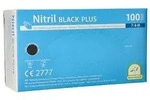 Medi-Inn Nitril Black Plus Einmalhandschuhe, Gr. M, schwarz, puderfrei, 10 x 100