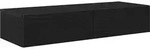 vidaXL Wandregal mit Schubladen Schwarz 100x36x19 cm Holzwerkstoff