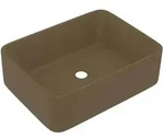 vidaXL Luxus-Waschbecken Matt Creme 41x30x12 cm Keramik