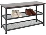 Relaxdays Schuhregal Industrial, 6 Paar Schuhe HBT 45x80x30 cm, Metall...