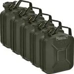 BW&reg; Kraftstoffkanister Metall Benzinkanister 5x 5 Liter - Bronzegr&uuml;n - RAL...