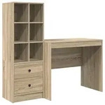 vidaXL Schreibtisch mit Schubladen 2 pcs Sonoma-Eiche
