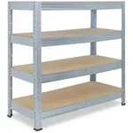 shelfplaza PRO 90x100x60 cm Schwerlastregal in verzinkt mit 4 B&ouml;den und 200 kg