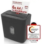 Olympia PS 53 CC Pro Aktenvernichter 4x38 mm 6 Blatt Kreditkarten Heftklammern