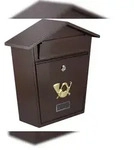 TRIZERATOP Skrzynka na listy 380x320x105mm brązowa