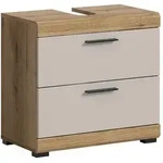 Ebuy24 Scout Waschbeckenunterschrank 2 Schubladen Kaschmir Dekor matt, Eiche Dekor.