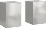 vidaXL Pflanzenst&auml;nder 2 pcs Silber 24 x 24 x 35 cm Edelstahl