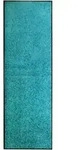 vidaXL Fu&szlig;matte Waschbar Cyan 60x180 cm