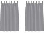 vidaXL Verdunkelungs-Vorh&auml;nge mit Ringen 2 pcs Hellgrau 175 x 140 cm