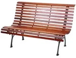 PROREGAL Gartenbank | HxBxT 80x122x70cm | Sitzbank Parkbank Holzbank | 2-Sitzer