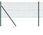 vidaXL Zaunpfosten Gr&uuml;n 10 x 0,5 m (16 x 16 mm Netz) Stahl