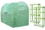 Polytunnel 19mm 4m x 2m mit Regale