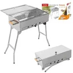 Olymp Handels GmbH Mangal Edelstahl Picknick Schaschlik Grill mit Grillrost und