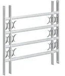 Relaxdays Fenstergitter Einbruchschutz, ausziehbar, f&uuml;r au&szlig;en, Stahl, 600 x