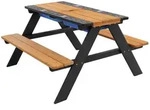 ML-Design 2in1 Kindersitzgruppe mit Sand- & Wasserspieltisch, Naturbraun,...