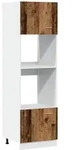 vidaXL Mikrowellenschrank Lyon Altholz-Optik 60x57x207 cm Holzwerkstoff