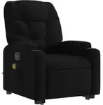vidaXL Massagesessel mit Aufstehhilfe Schwarz Stoff