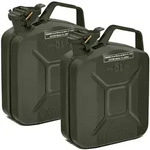 BW&reg; Kraftstoffkanister Metall Benzinkanister 2x 5 Liter - Bronzegr&uuml;n - RAL...