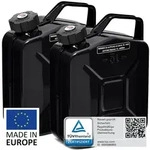 BW&reg; Kraftstoffkanister Metall Benzinkanister 2x 5 Liter mit Schraubverschluss -