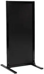 Securit&reg; Gehwegtafel "Woody" &ndash; Schwarz &ndash; Kiefernholz lackiert &ndash; L-Form...