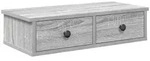 vidaXL Wandregal mit Schubladen Grau Sonoma 60x28x15 cm Holzwerkstoff