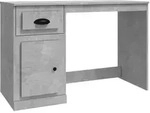 vidaXL Schreibtisch mit Schublade Betongrau 115x50x75 cm Holzwerkstoff