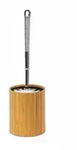 Relaxdays WC-B&uuml;rstenhalter Bambus, HxBxT:33x10,4x10,4cm, Toilettenb&uuml;rste aus