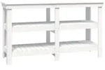 vidaXL Werkbank Wei&szlig; 142,5x50x80 cm Massivholz Kiefer